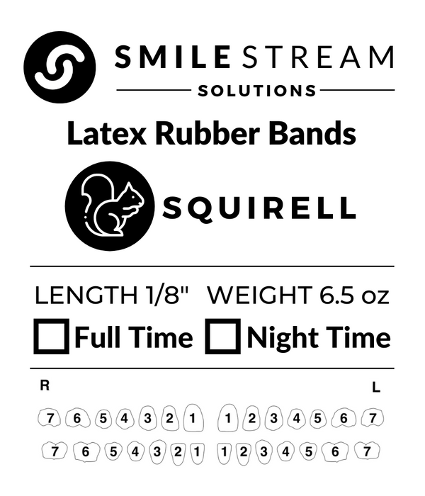6.5 oz Intra-Oral Elastics - Latex (50 packs/bag)