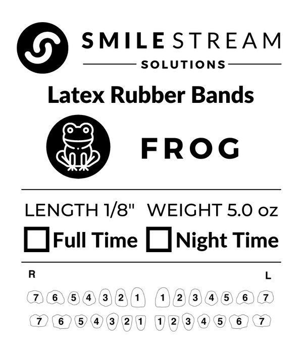 5.0 oz Intra-Oral Elastics - Latex (50 packs/bag)