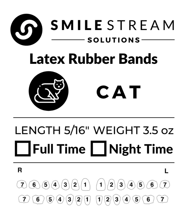 3.5 oz Intra-Oral Elastics - Latex (50 packs/bag)