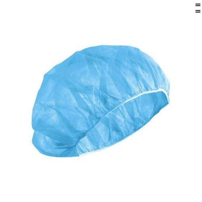 Disposable Bouffant Cap (100/Bag) - Blue